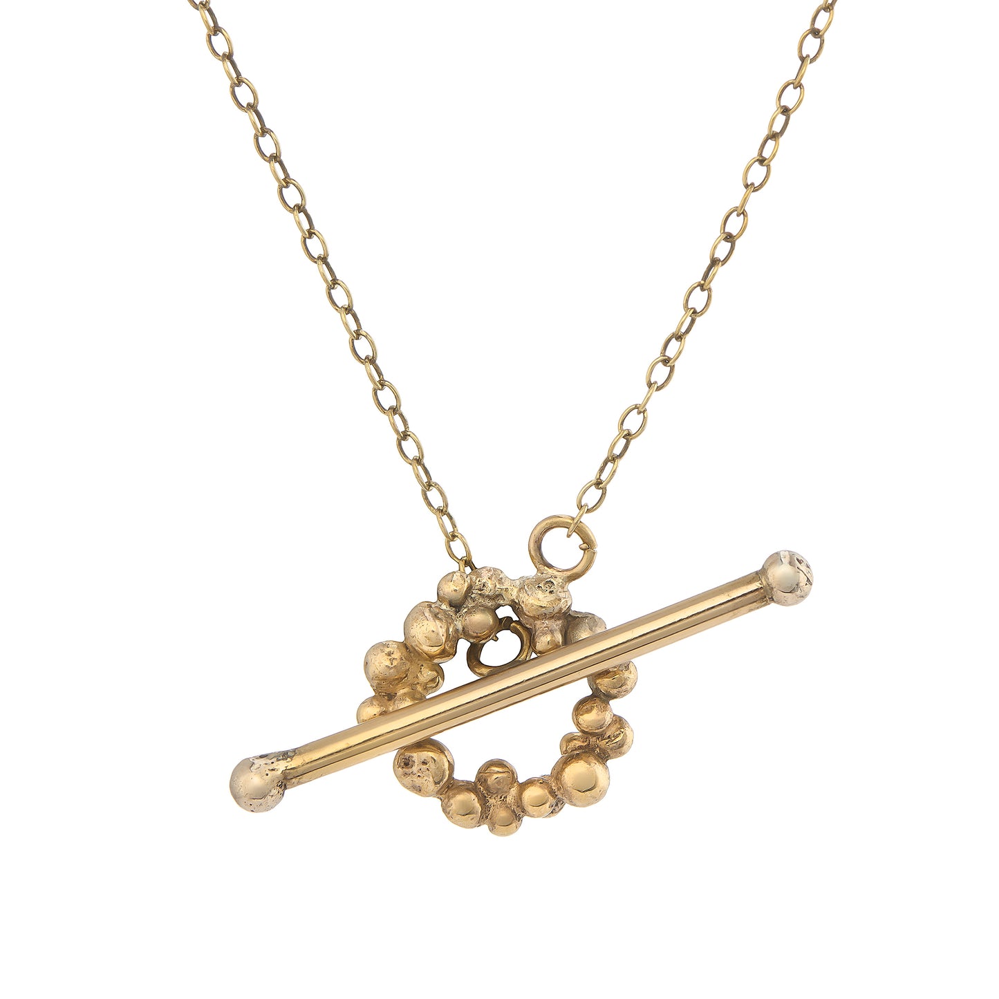 Solid Gold Midi T-Bar necklace