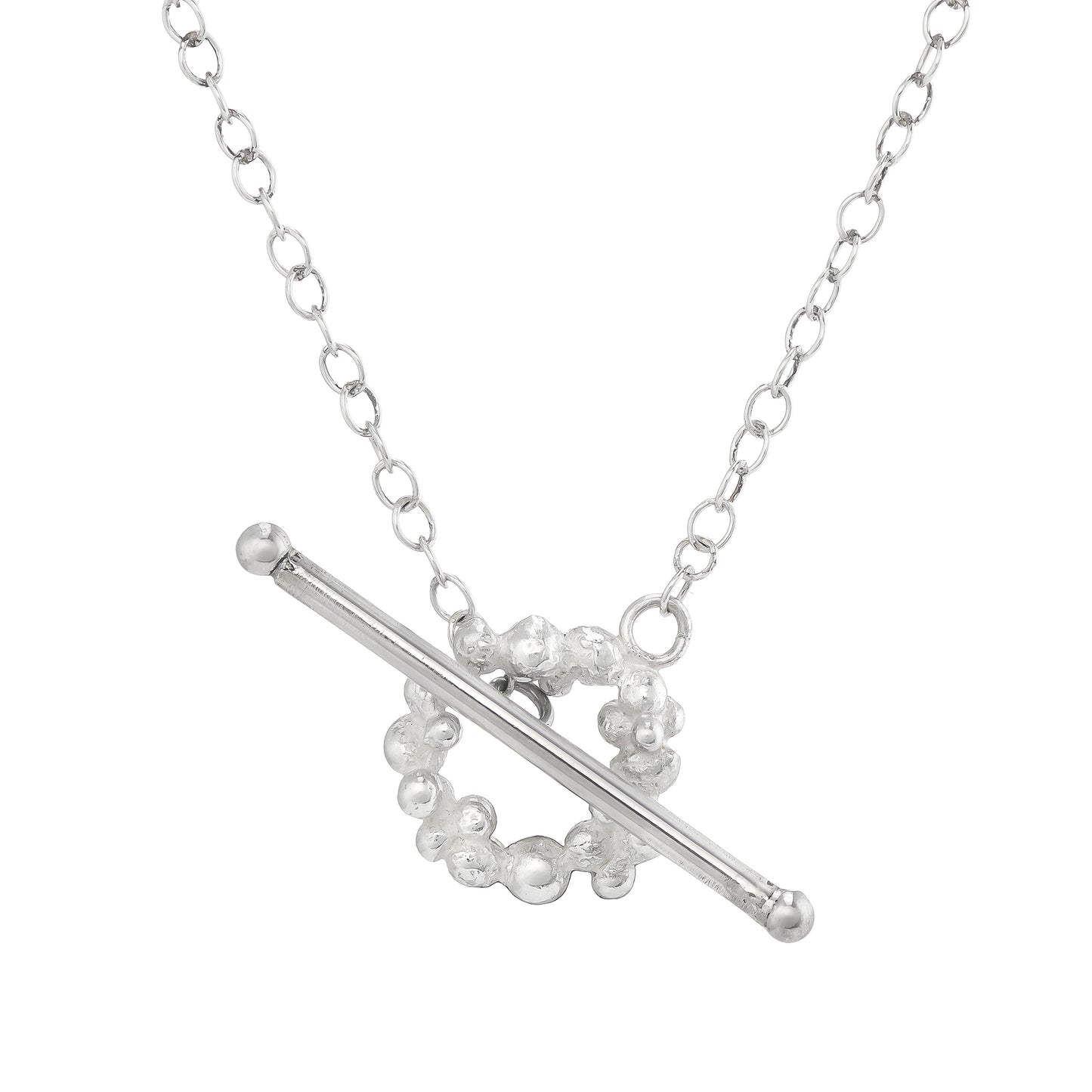 Silver Midi T-Bar necklace