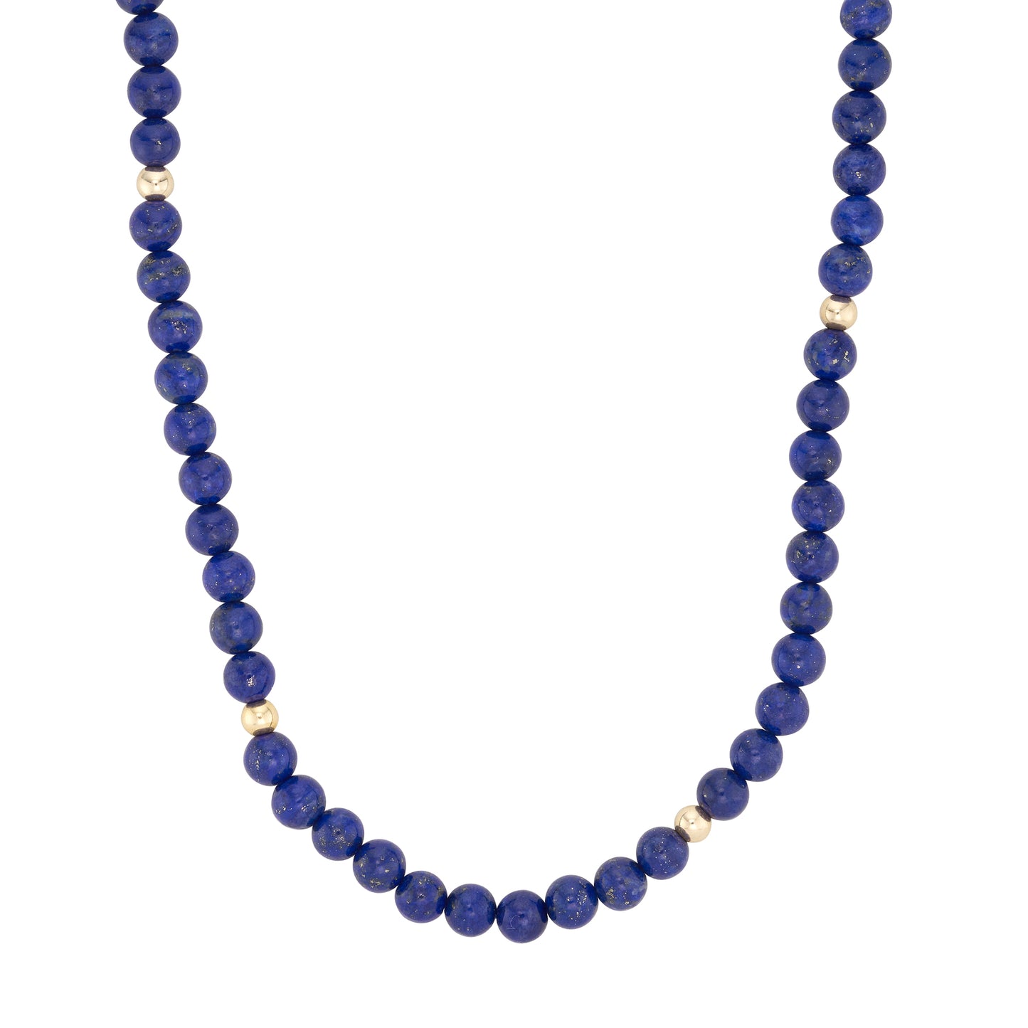 Lapis Lazuli and Gold Beaded Necklace