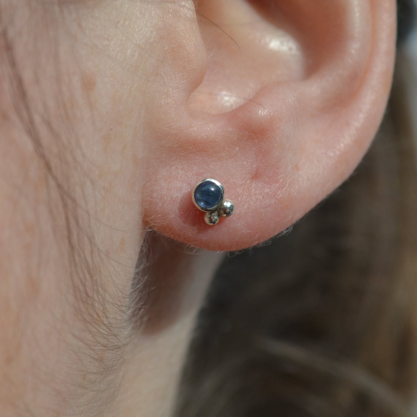 Blue Sapphire Stud Earrings