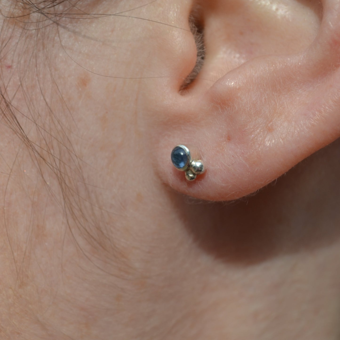 Blue Sapphire Stud Earrings