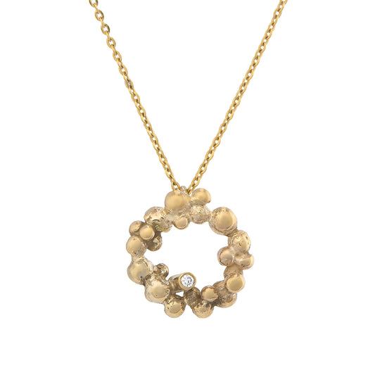 Solid Gold Natural Diamond Pendant