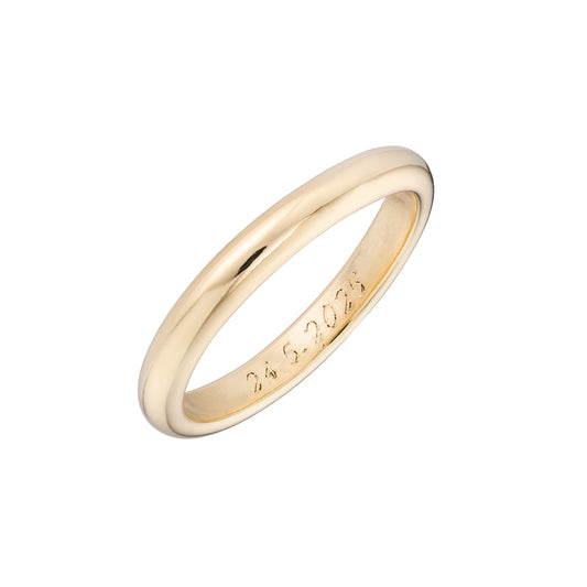 3mm Yellow Gold Wedding Band