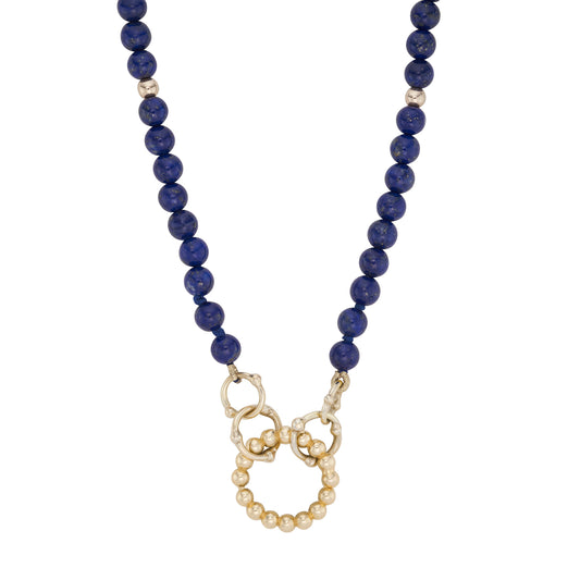 Lapis Lazuli and Gold Beaded Necklace