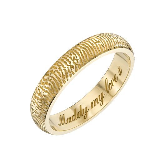 Fingerprint 9ct Gold Band
