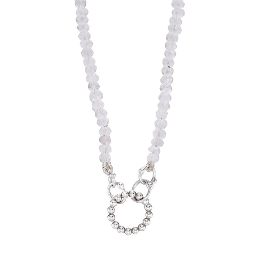 Moonstone bead necklace