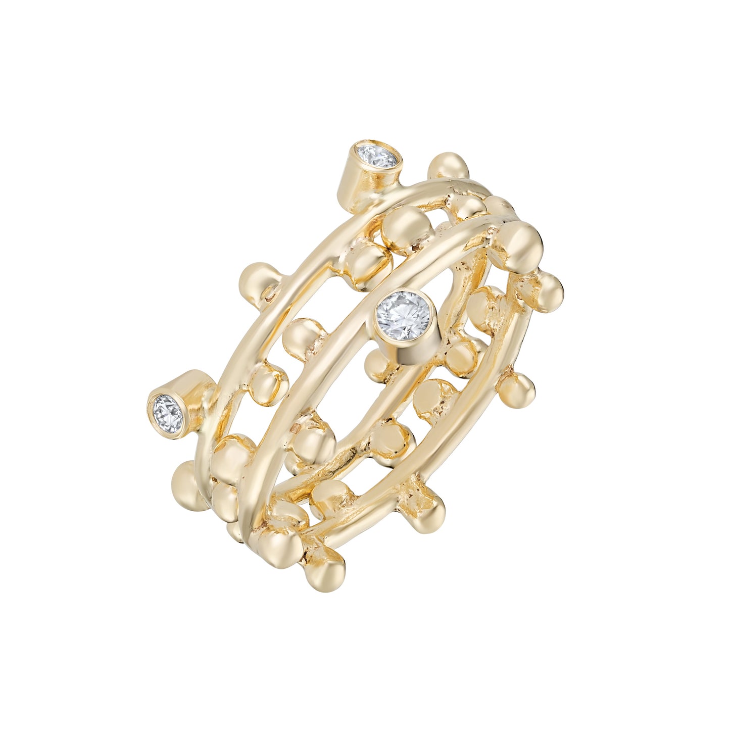 Orb Gold and Diamond Ring